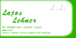 lajos lehner business card